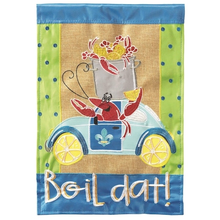 Boil Dat Burlap Garden Flag Large